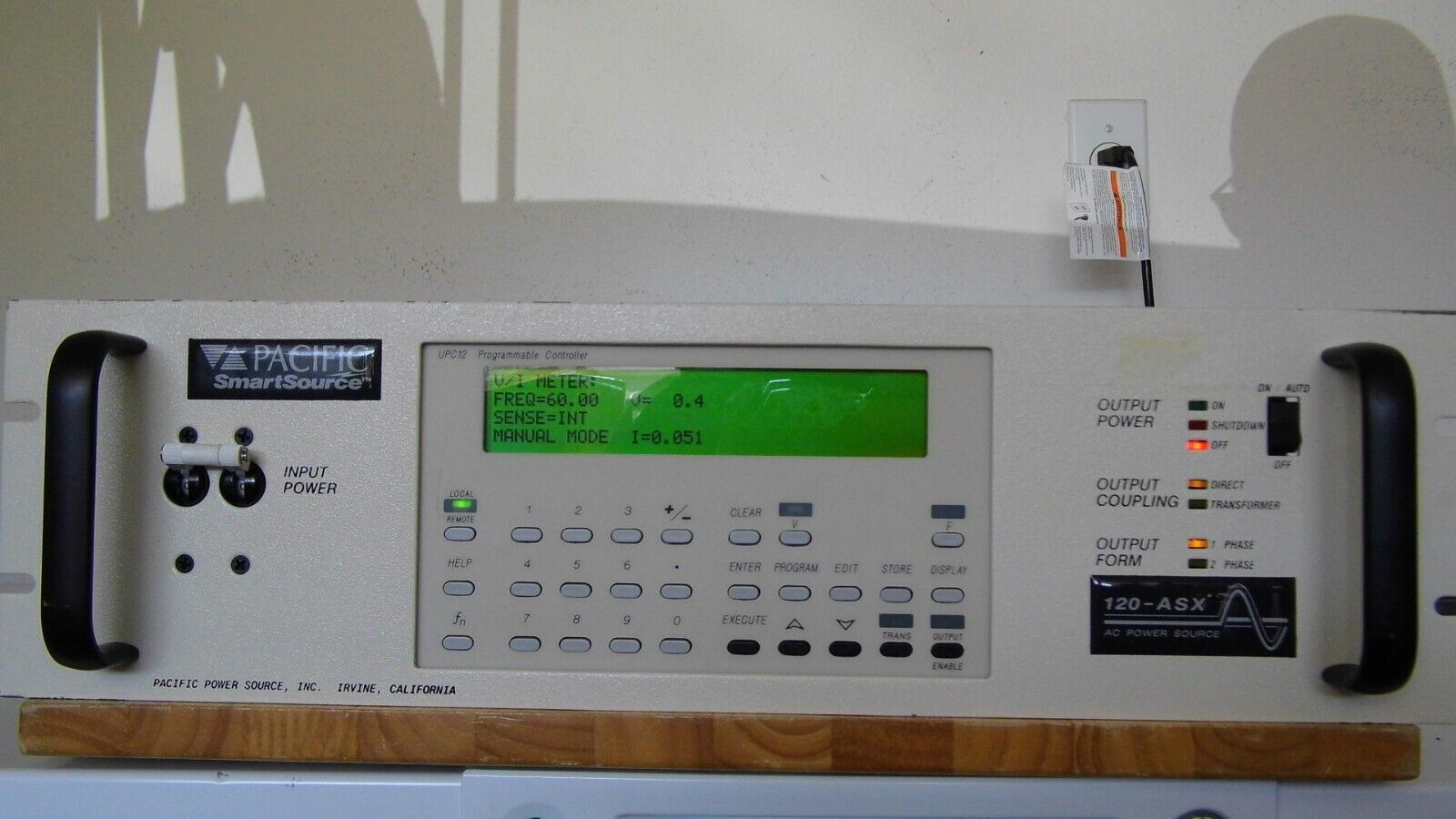 Pacific Power 120ASX-UPC12 2KVA 15-1200Hz 1 phase AC Power Source Pacific Power 120ASX-UPC12 2KVA 15-1200Hz 1 phase AC Power Source